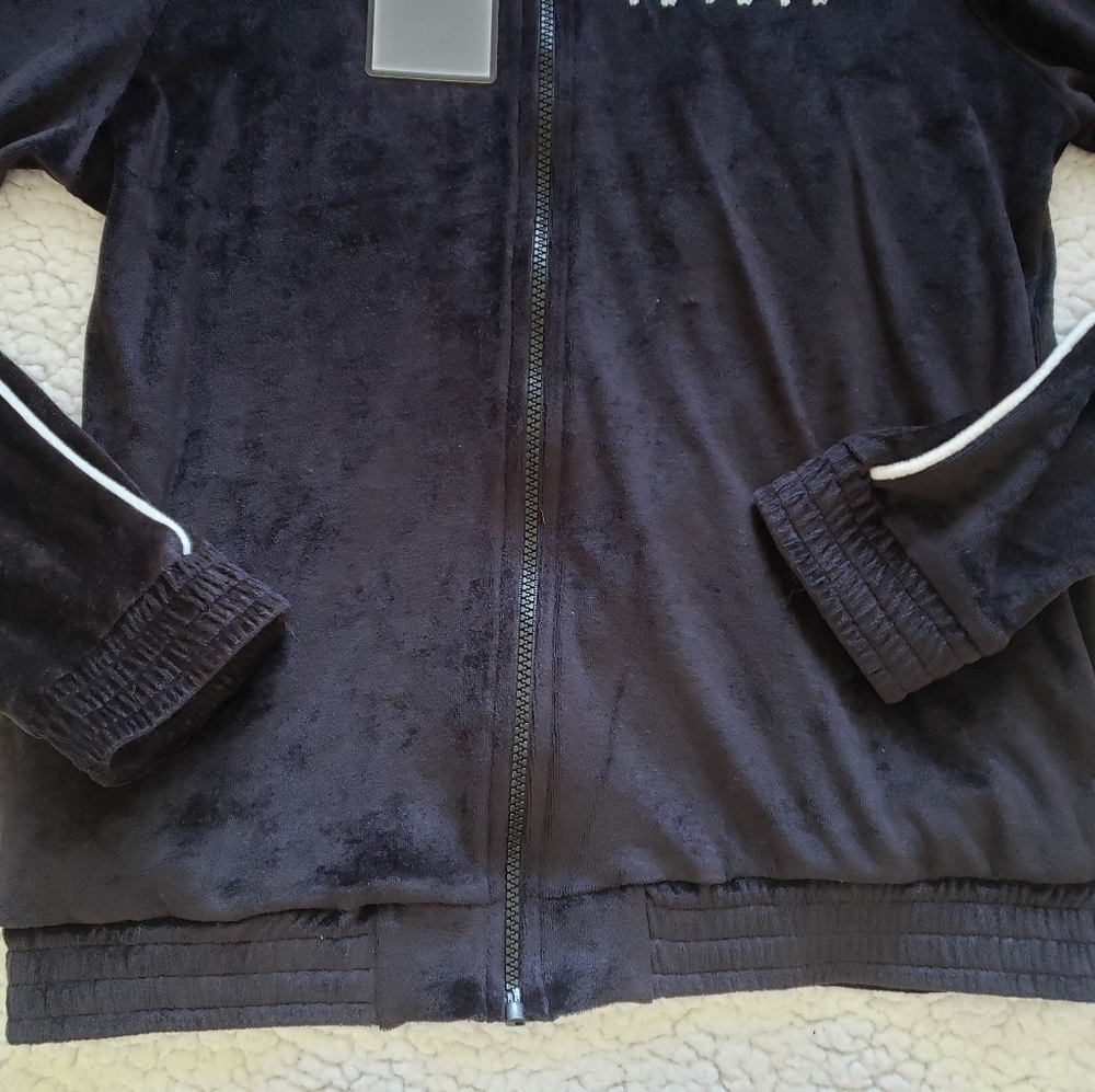 ⭐🖤LAUREN MOSHI SKULL VELOUR NADIA HOODIE SZ XS🖤⭐ - Picture 8 of 8